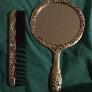 1920 Antique comb and mirror set